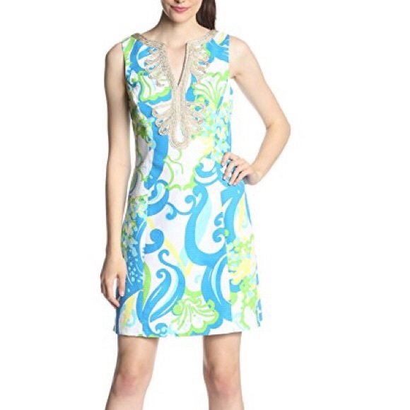 Lilly Pulitzer Janice Shift Dress in Crystal Coast - Picture 10 of 13